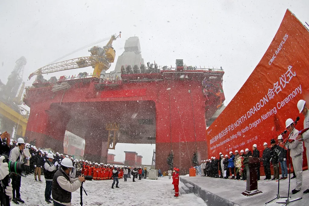 «Северный дракон» – первая китайская полупогружная буровая платформа, созданная для использования в Арктике по заказу Норвегии